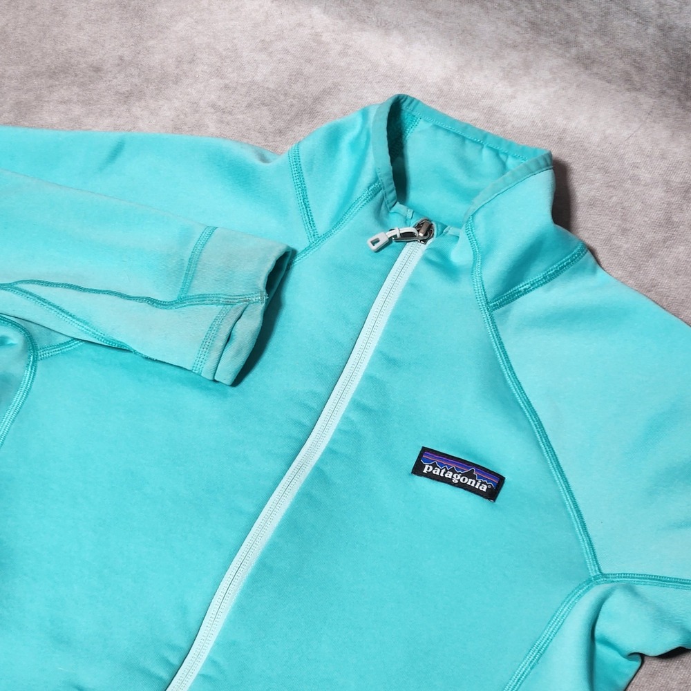Patagonia Womens XS CrossTrek Jacket Turquoise Polartec Full Zip Fleece STY23815